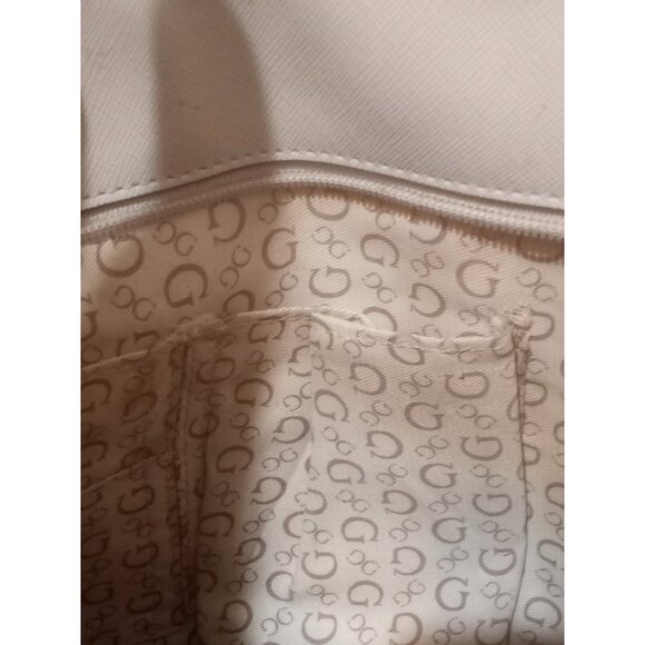 Women's GUESS Los Angeles Shoulder Bag Logo Side Tan Pink Rare Find! - Picture 9 of 13